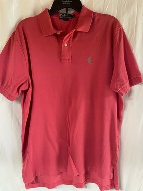 Ralph Lauren Men's Polo Shirt in Coral Pink
